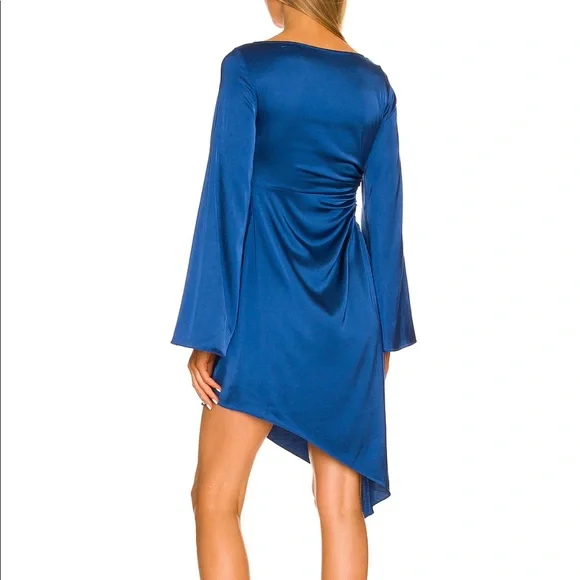 Silky Blue Dress - Picture 5 of 6